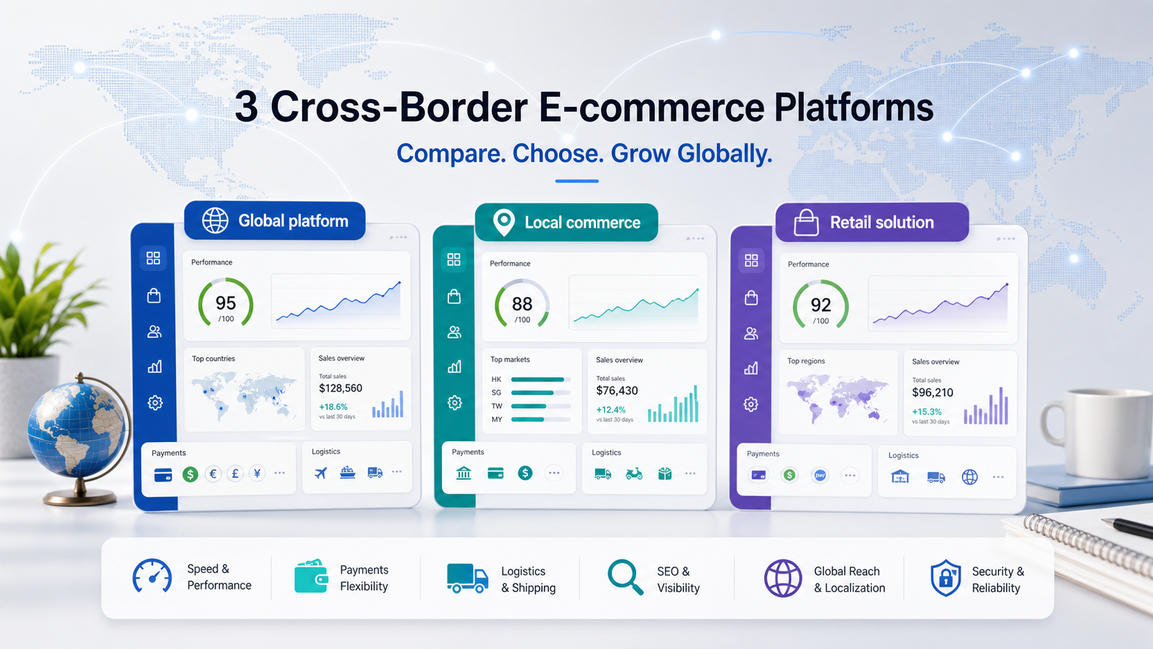 Speed and Service Capability Comparison of Cross-Border E-commerce Website Platforms: How to Choose Between Shopify, SHOPLINE, and 91APP?